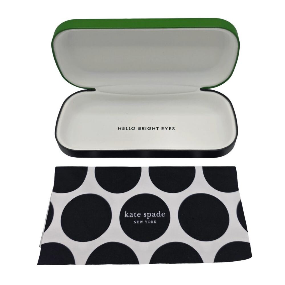 NEW Kate Spade Green Black Colorblock Eyeglasses Sunglasses Hard Clam Shell Case